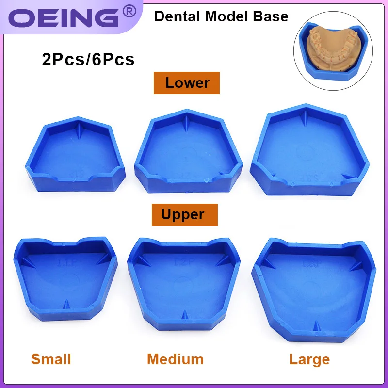 Model Kit Tool - 2/6Pcs Dental Model Base Silicon Plaster