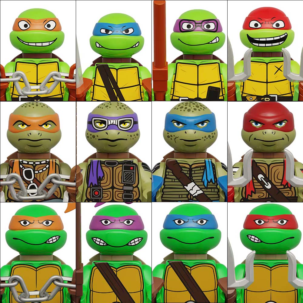 Model Kit Ninja - 4PCS 8PCS Turtle Movie Ninja Mini