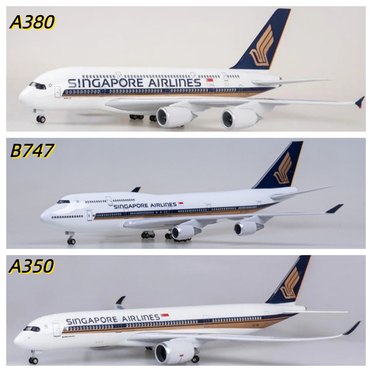 Model Kit Singapore - 47CM diecast airplanes Singapore Airline b747