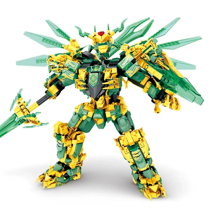 Model Kit Ninja - 1618pcs Warrior Mechanical Titans Mechas Battle