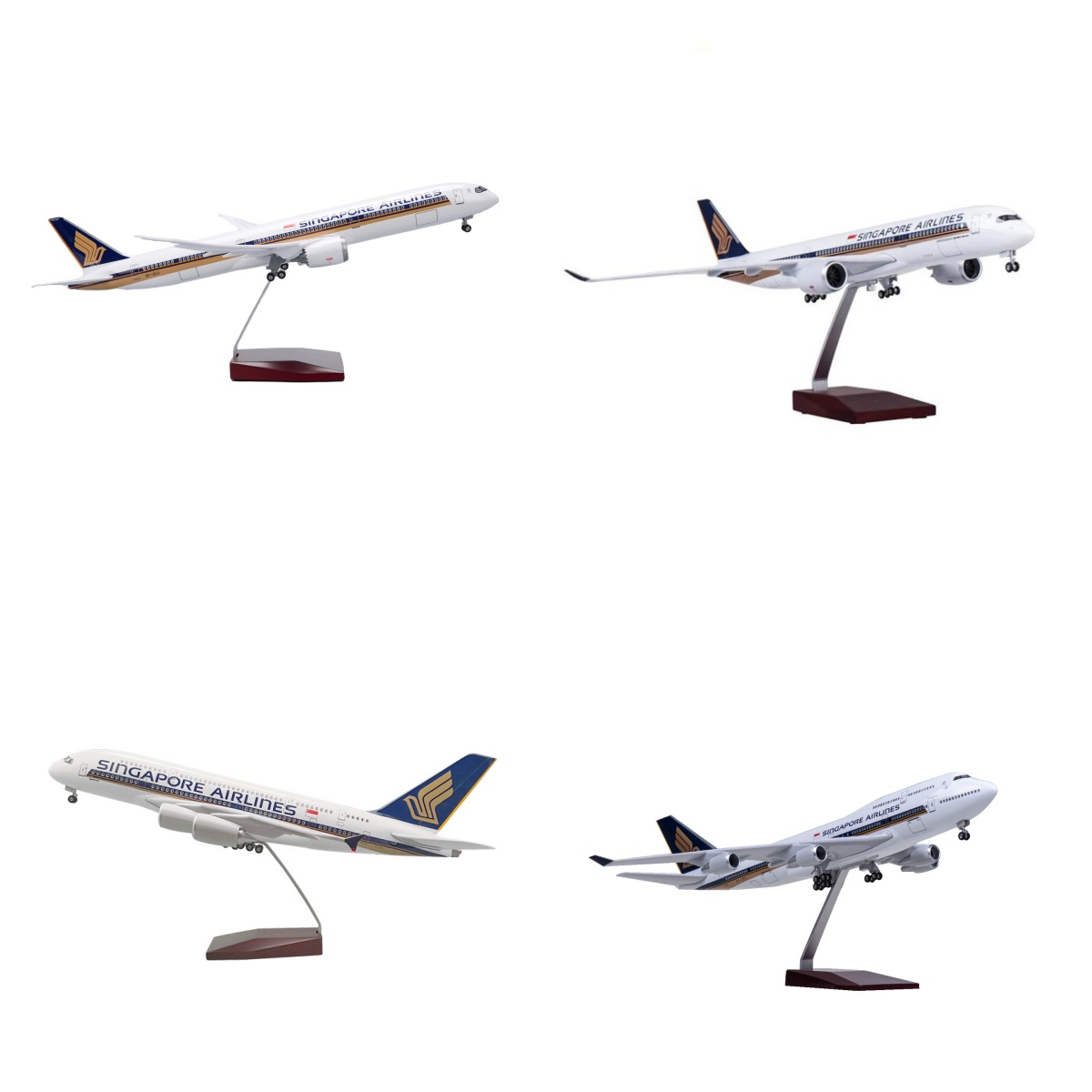 Model Kit Singapore - 47cm Airplane Model Singapore Airways B737/787/380/350