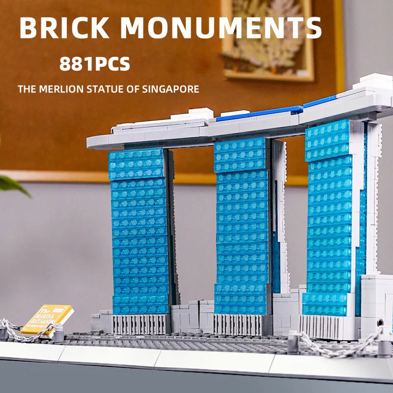 Model Kit Singapore - Creative Landmark 881PCS Singapore Hotel Building