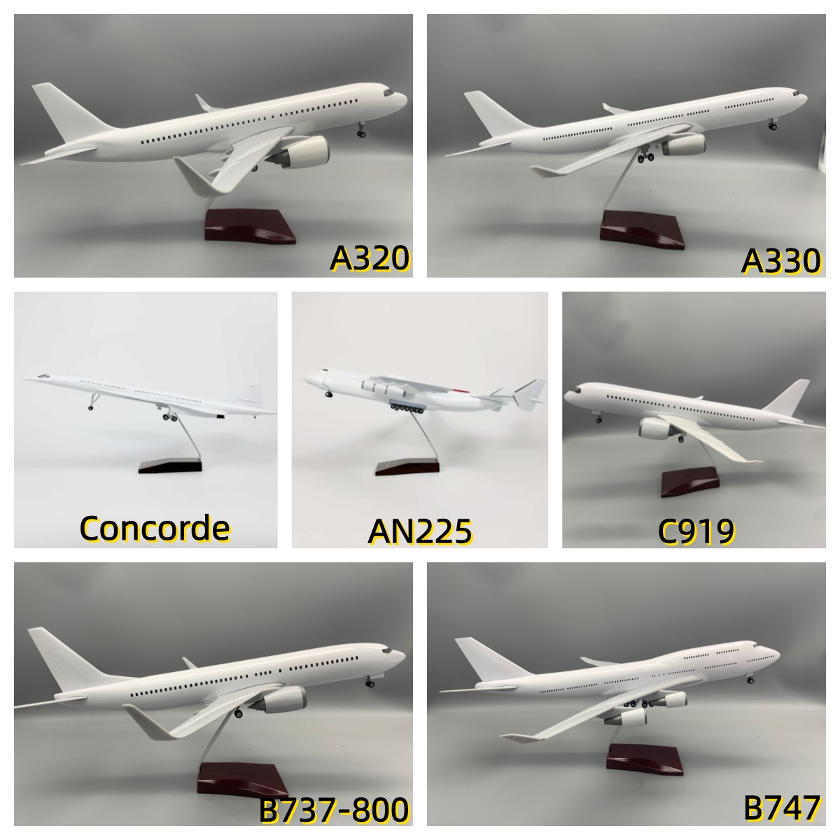 Model Kit Plane - 47CM Blank White DIY Airplane Model