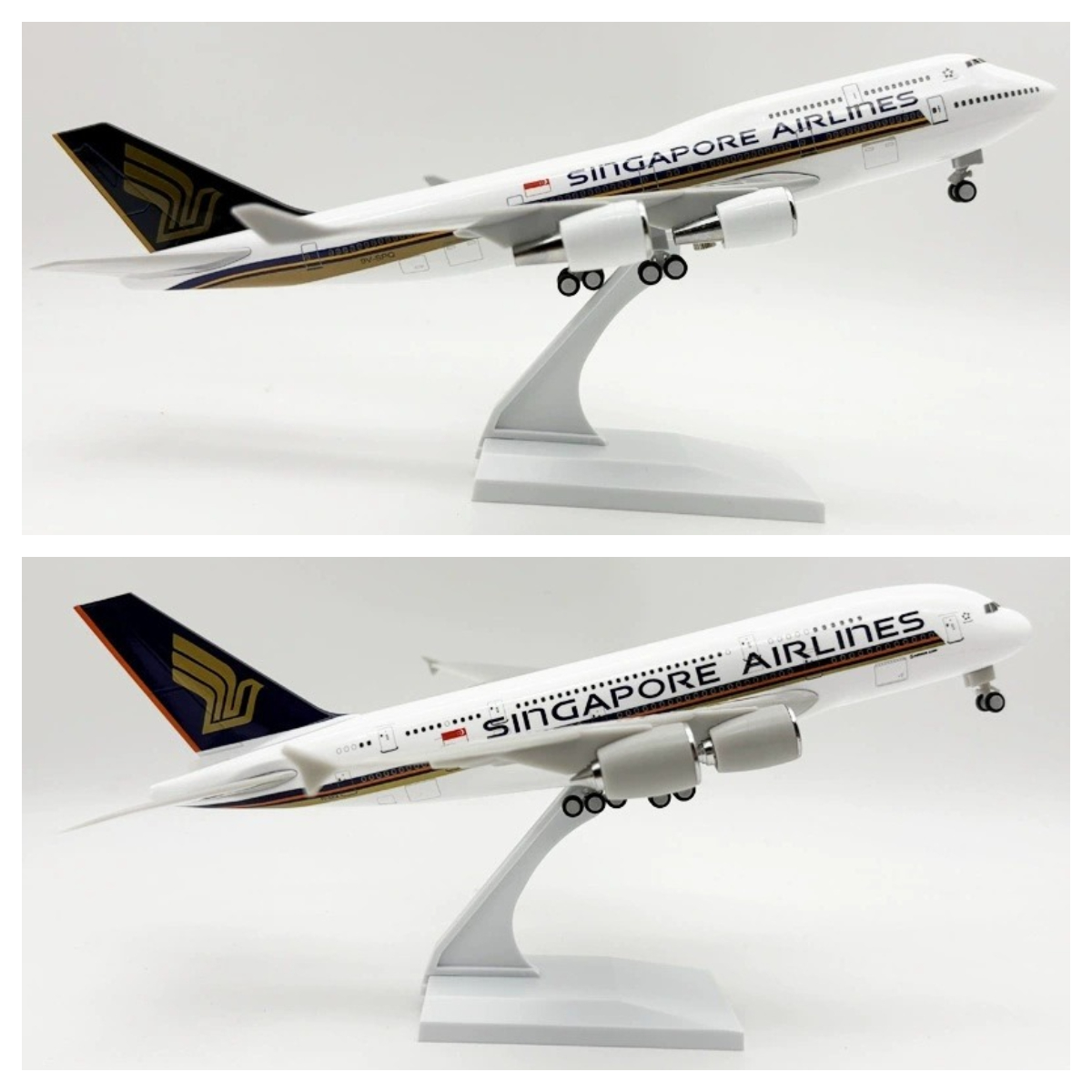 Model Kit Singapore - 30CM Singapore B747/A380 Collectible Miniatures Airplane