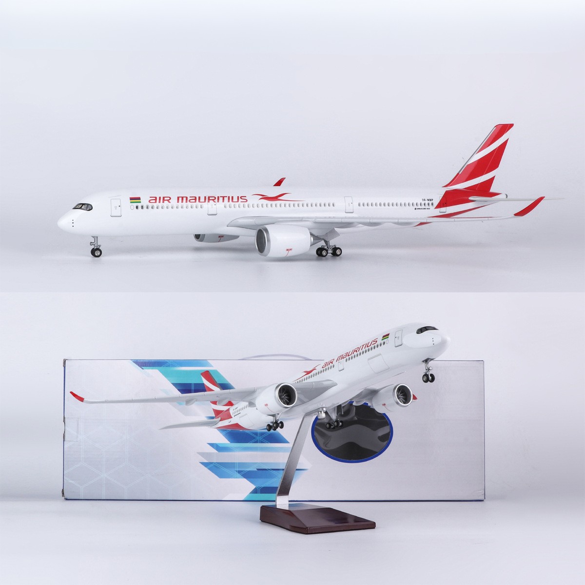 Model Kit Plane - 47cm Mauritius A350 Model Aircraft with