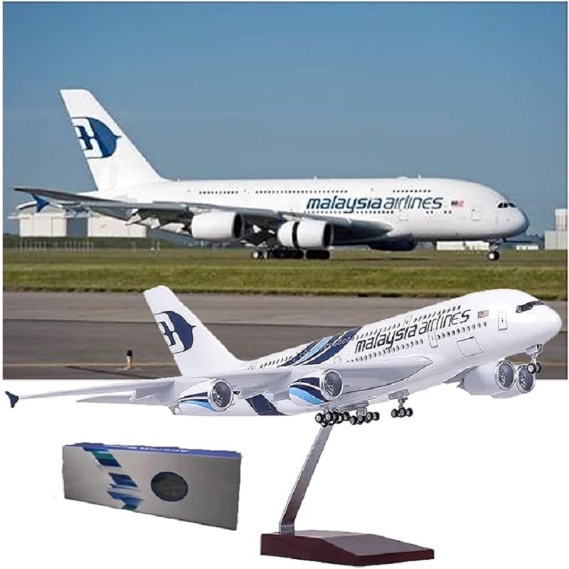Model Kit Plane - 1:160 Scale Malaysia Airlines A380 Metal