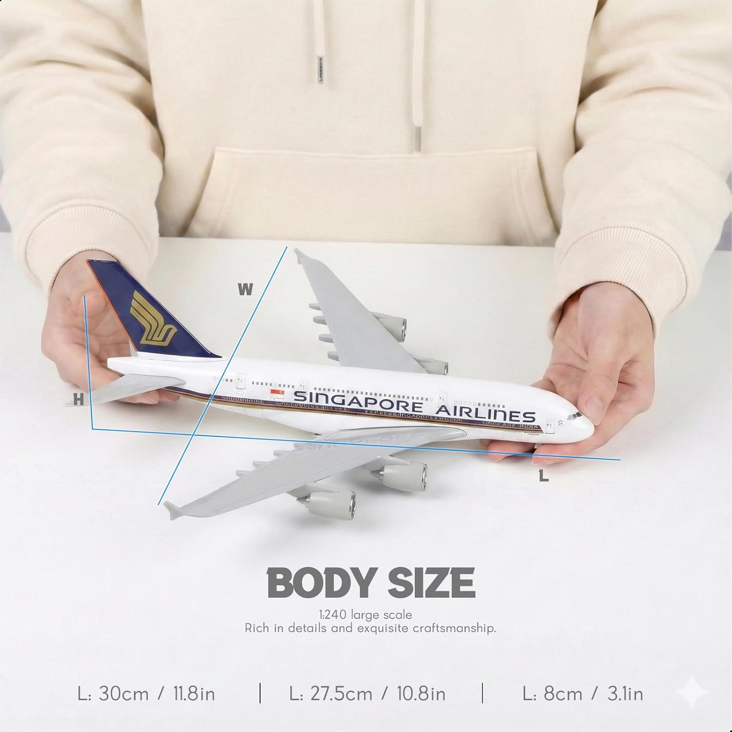 1/240 Singapore A380 Airplane  - огляд і ціна Model Kit Singapore